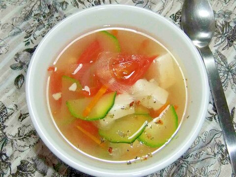 トマトと絹ごしのブイヨンスープ レシピ 作り方 By cachecache 楽天レシピ トマトと絹ごしのブイヨンスープ レシピ 作り方 By cachecache 楽天レシピ